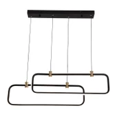 Apliqa Blom 2'li Dikdörtgen 96 Watt Siyah Yemek Masası Üstü, Salon Sarkıt Led Avize thumbnail 2