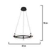 Apliqa Blom Yuvarlak 112 Watt Siyah  Modern Oturma Odası Salon Sarkıt Led Avize thumbnail 3