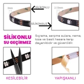 UpWay 3 Metre Bluetoothlu Müziğe Duyarlı Su Geçirmez Kesilebilir Silikonlu Kumandalı USB RGB Şerit Led - 3