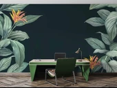 Yeşil Yaprak Görünümlü Duvar Kağıdı Baskı thumbnail 4