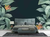 Yeşil Yaprak Görünümlü Duvar Kağıdı Baskı thumbnail 2