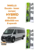 Inwells Ducato - Boxer - Jumper  İnwells 8 Aparatlı Yeni Hybrid Silecek Takımı 650x550 - 1