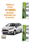 Inwells Ford Fiesta  İnwells 8 Aparatlı Yeni Hybrid Silecek Takımı 65x40 thumbnail 1