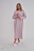 Mecit 6152 Bayan Lila Büyük Beden Gecelik thumbnail 2