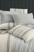 Zebra Casa Laden Yatak Örtüsü Seti Gri Zc02-6 thumbnail 2