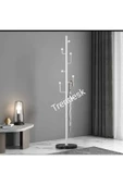 TRENDESK   Modern Metal Beyaz Ayaklı Askılık Elbise Askısı 165*30 cm - 1