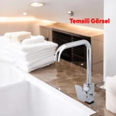 Kaliteli Lavabo Musluk Banyo Mutfak Evye Bataryası Sıcak Soğuk Su Girişli 1.390 Kg Çeşme Krom Renk - 3
