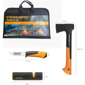 Fiskars Fireplace Set Parçalama Baltası Xs-X7 + Bileyicili Ağır İş Bıçağı + Balta ve Bıçak Bileyici - 1