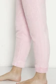 Cepli Lüx Pofuduk Polar Kışlık Pijama Altı pofcepli - 2