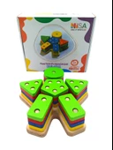 Minik Eller, Büyük Keşifler! Bebekli Ahşap Geometrik Bultak 18x16cm. - 1