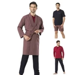 Pierre Cardin 5560 5'li Çeyizlik Röbdoşambır Erkek Pijama Takım - 4