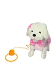 PELUŞ TASMALI YÜRÜYEN PEMBE KÖPEK - 2