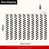 Sonbahar Konseptli 10 Adet Yapay Sarmaşık 3x3 USB'li 10 Saçaklı Perde Led Dekoratif Aydınlatma - 4