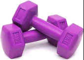 Delta 1 Kg x 2 Adet Köşeli Plastik Dambıl Ağırlık Seti - 4