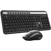 Hp CS500 Siyah Kablosuz İngilizce Q Slim Klavye + Mouse Set - 2