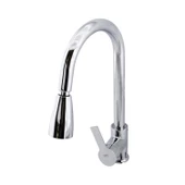 Mix Eyve Sıcak Soğuk Su Girişli Spiral Hortumlu Çeşme Banyo Lavabo Mutfak Musluğu Krom Bataryası - 6
