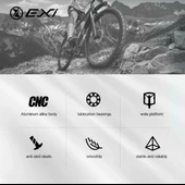 EXİ JT-10 3 Rulmanlı Alüminyum Alaşımlı Mtb Bmx Şehir Ve Yol Bisikleti Pedalı Siyah - 6