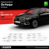 S-Dizayn Fiat Egea SD / HB Krom Ön Panjur Diamond Model 8 Prç 2020 Üzeri - 1