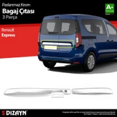 S-Dizayn Renault Express Krom Bagaj Çıtası 3 Prç. 2021 Üzeri thumbnail 1