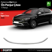 S-Dizayn Fiat Egea Cross Krom Ön Panjur Çıtası 2020 Üzeri Mat Krom thumbnail 1