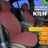 S-Dizayn Oto Koltuk Koruyucu Kılıf Çizgili Siyah Kırmızı Universal 2+1 Parça Ön Arka A+ Kalite thumbnail 1