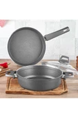 Quality Rc 305g 3 Parça Tencere Tava Seti Granitic Serisi - 1