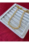 Ulaş Aksesuar   Kalın Zincir Gurmet Gold Renk Kararmaz Paslanmaz 316l Çelik Erkek Kolye - 1