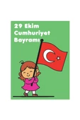 29 Ekim Cumhuriyet Bayramı Kum Boyama Kartı Seti 5 Adet Büyük Boy A4-Red Castle KB-RC-053-1 - 4