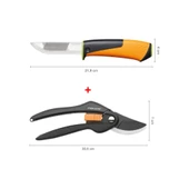 Fiskars 111260-1000567 Budama Makası P26 + Bileyicili Ağır Iş Bıçağı - 1