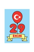 29 Ekim Cumhuriyet Bayramı Kum Boyama Kartı Seti 5 Adet Büyük Boy A4-Red Castle KB-RC-053-1 - 6