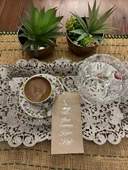 Gümüş Yaldızlı Kraft İftar Sonrası Kahve Keyfi Peçete 6x12 cm - 1