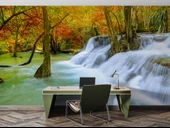 Orman ve Şelale Manzaralı Duvar Kağıdı thumbnail 4