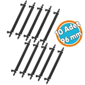 (10 ADET) Çekmece Dolap Kapak Kulpu Kulbu 96 mm Mat Siyah Metal Kulp thumbnail 1