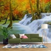 Orman ve Şelale Manzaralı Duvar Kağıdı thumbnail 1