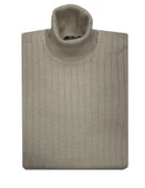 Erkek Slim Fit Krem Boğazlı Erkek Triko-7035 - 1