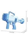 Pilli Roket Atar Köpük Tabancası 32 Delikli Bazooka Bubble Machine - 3