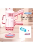 Pilli Roket Atar Köpük Tabancası 32 Delikli Bazooka Bubble Machine - 6