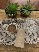 Gold Yaldızlı Kraft İftar Sonrası Kahve Keyfi Peçete 6x12 cm - 1