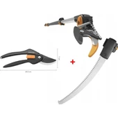 Fiskars 1023634 UPX86 Yüksek Dal Budama Makası (Testereli) + Fiskars 111260-1000567 Budama Makası P26 - 1