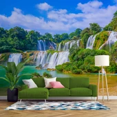 Deniz ve Şelale Temalı Duvar Kağıdı thumbnail 1