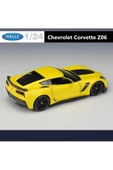 CHEVYROLET CORVETTE Z06 1/24 SARI RENK MODEL ARABA KOLEKSİYON - 5