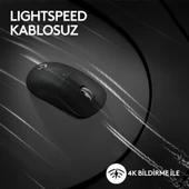 Logitech G PRO X Superlight 2 910-006631 Siyah Lightspeed Hero Şarjlı Optik Kablosuz Oyuncu Mouse - Teşhir - 3