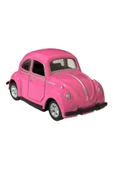 METAL ÇEK BIRAK PEMBE RENK MİNİ VOSVOS ARABA 8 CM HEDİYE KOLEKSİYON - 5