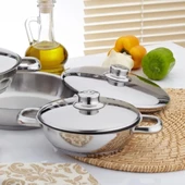Gülsan 6 Parça Çelik Kapaklı Omlet Set - 1