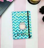 YAŞIYORSUN BU HAYATI V2 KEDİ TASARIM LASTİKLİ ÇİZGİSİZ DEFTER - 1