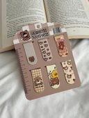 Cute Bear Magnetic Bookmark / Kitap Ayracı 6lı Set - 3