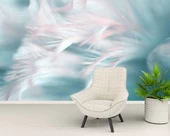 Pembe Mavi Tüy Temalı Duvar Kağıdı thumbnail 6