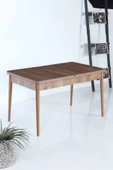 İnjir Home Slate Serisi Sümela Açılır Yemek ve Mutfak Masa Takımı 6 Sandalyeli - Cappucino - 3