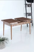 İnjir Home Slate Serisi Sümela Açılır Yemek ve Mutfak Masa Takımı 6 Sandalyeli - Cappucino - 5