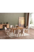 Adahome Inci Açılır 6 Kişilik Mutfak Masası Takımı Yemek Masası Takımı - 1